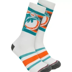 Apparel Mitchell & Ness Accessories-Interception Crew Socks Miami Dolphins