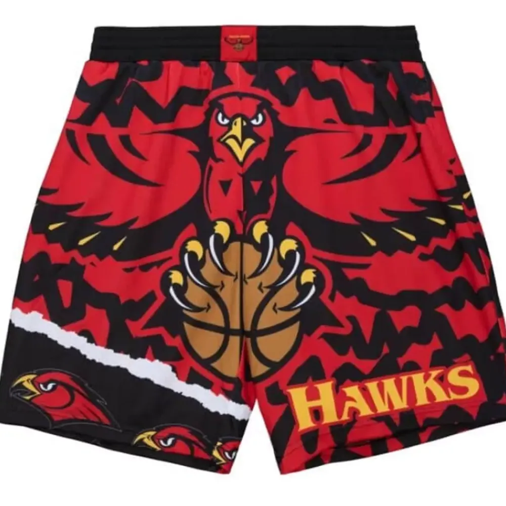 Apparel Mitchell & Ness Shorts-Jumbotron 2.0 Sublimated Shorts Atlanta Hawks