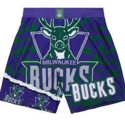 Apparel Mitchell & Ness Shorts-Jumbotron 2.0 Sublimated Shorts Milwaukee Bucks
