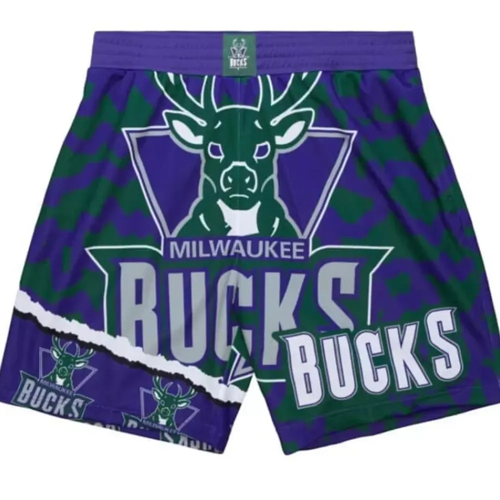 Apparel Mitchell & Ness Shorts-Jumbotron 2.0 Sublimated Shorts Milwaukee Bucks