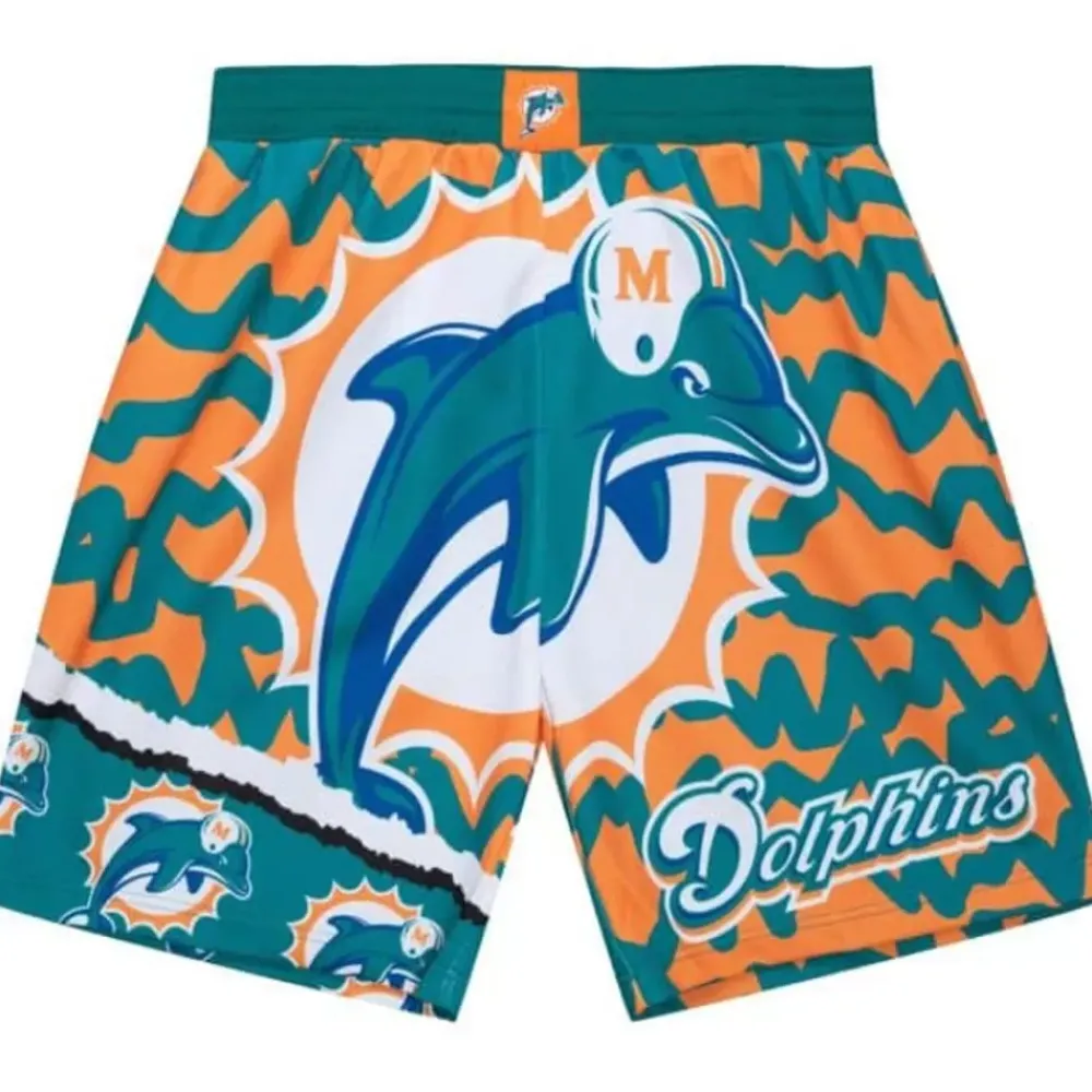 Apparel Mitchell & Ness Shorts-Jumbotron 2.0 Sublimated Shorts Miami Dolphins