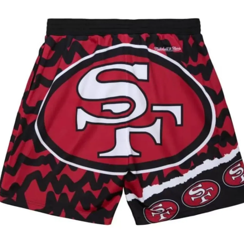 Apparel Mitchell & Ness Shorts-Jumbotron 2.0 Sublimated Shorts San Francisco 49Ers
