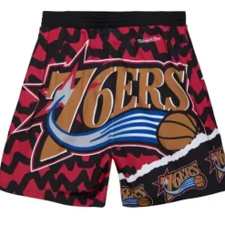 Apparel Mitchell & Ness Shorts-Jumbotron 2.0 Sublimated Shorts Philadelphia 76Ers