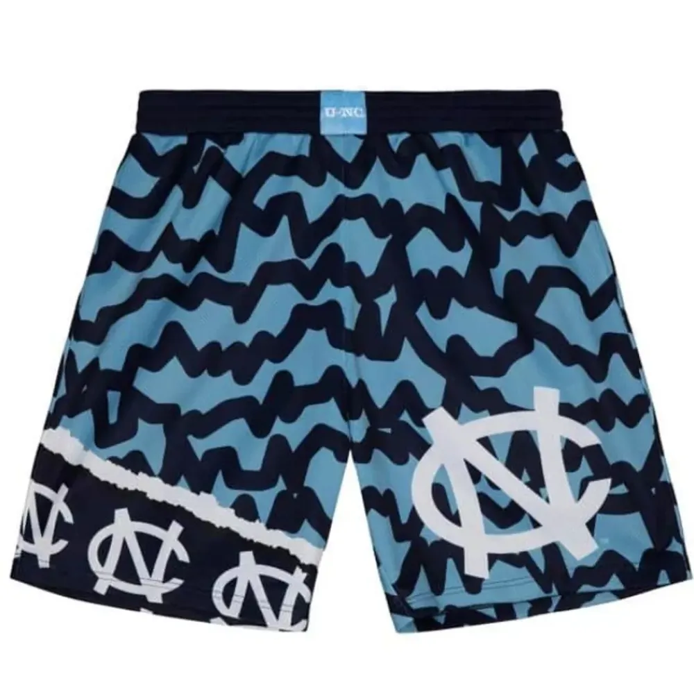 Apparel Mitchell & Ness Shorts-Jumbotron 2.0 Sublimated Shorts University Of North Carolina