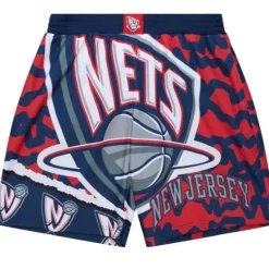 Apparel Mitchell & Ness Shorts-Jumbotron 2.0 Sublimated Shorts New Jersey Nets