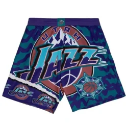Apparel Mitchell & Ness Shorts-Jumbotron 2.0 Sublimated Shorts Utah Jazz