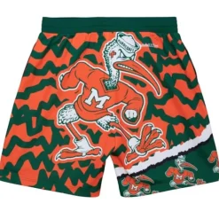 Apparel Mitchell & Ness Shorts-Jumbotron 2.0 Sublimated Shorts University Of Miami