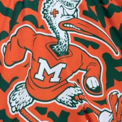 Apparel Mitchell & Ness Shorts-Jumbotron 2.0 Sublimated Shorts University Of Miami
