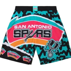 Apparel Mitchell & Ness Shorts-Jumbotron 2.0 Sublimated Shorts San Antonio Spurs
