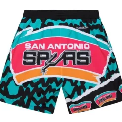 Apparel Mitchell & Ness Shorts-Jumbotron 2.0 Sublimated Shorts San Antonio Spurs