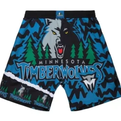 Apparel Mitchell & Ness Shorts-Jumbotron 2.0 Sublimated Shorts Minnesota Timberwolves