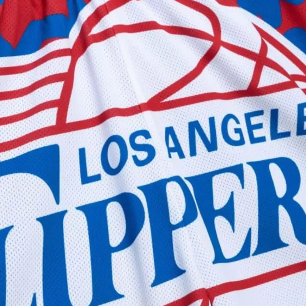 Apparel Mitchell & Ness Shorts-Jumbotron 2.0 Sublimated Shorts Los Angeles Clippers