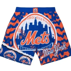 Apparel Mitchell & Ness Shorts-Jumbotron 2.0 Sublimated Shorts New York Mets