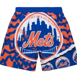 Apparel Mitchell & Ness Shorts-Jumbotron 2.0 Sublimated Shorts New York Mets