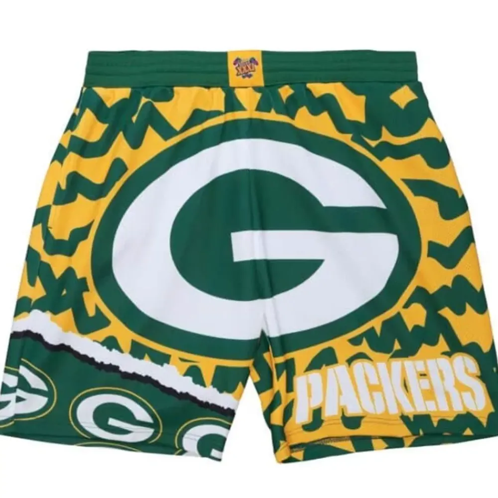 Apparel Mitchell & Ness Shorts-Jumbotron 2.0 Sublimated Shorts Green Bay Packers