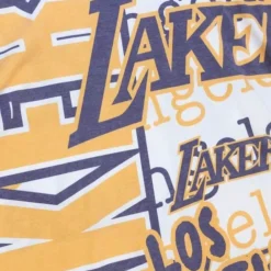 Apparel Mitchell & Ness T-Shirts & Tops-Jumbotron 2.0 Sublimated Ss Tee Los Angeles Lakers