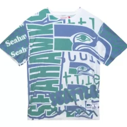 Apparel Mitchell & Ness T-Shirts & Tops-Jumbotron 2.0 Sublimated Ss Tee Seattle Seahawks