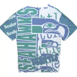 Apparel Mitchell & Ness T-Shirts & Tops-Jumbotron 2.0 Sublimated Ss Tee Seattle Seahawks