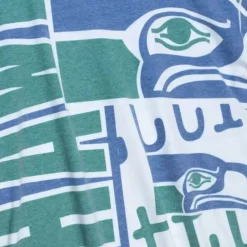 Apparel Mitchell & Ness T-Shirts & Tops-Jumbotron 2.0 Sublimated Ss Tee Seattle Seahawks