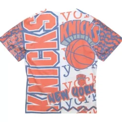 Apparel Mitchell & Ness T-Shirts & Tops-Jumbotron 2.0 Sublimated Ss Tee New York Knicks