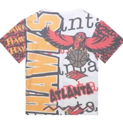 Apparel Mitchell & Ness T-Shirts & Tops-Jumbotron 2.0 Sublimated Ss Tee Atlanta Hawks