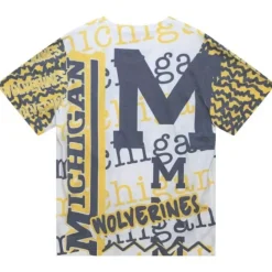 Apparel Mitchell & Ness T-Shirts & Tops-Jumbotron 2.0 Sublimated Ss Tee University Of Michigan