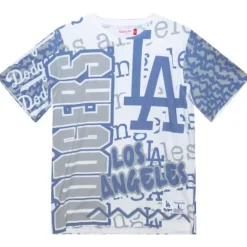 Apparel Mitchell & Ness T-Shirts & Tops-Jumbotron 2.0 Sublimated Ss Tee Los Angeles Dodgers