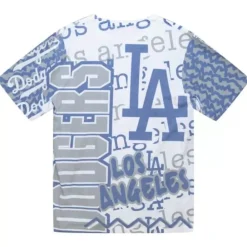 Apparel Mitchell & Ness T-Shirts & Tops-Jumbotron 2.0 Sublimated Ss Tee Los Angeles Dodgers