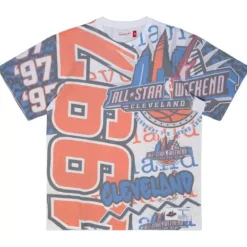 Apparel Mitchell & Ness T-Shirts & Tops-Jumbotron 2.0 Sublimated S/S Tee All Star 1997-98