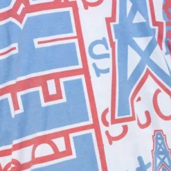 Apparel Mitchell & Ness T-Shirts & Tops-Jumbotron 2.0 Sublimated Ss Tee Houston Oilers