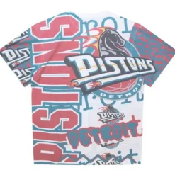 Apparel Mitchell & Ness T-Shirts & Tops-Jumbotron 2.0 Sublimated Ss Tee Detroit Pistons