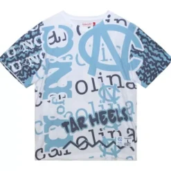 Apparel Mitchell & Ness T-Shirts & Tops-Jumbotron 2.0 Sublimated Ss Tee University Of North Carolina