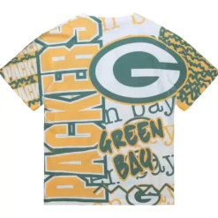 Apparel Mitchell & Ness T-Shirts & Tops-Jumbotron 2.0 Sublimated Ss Tee Green Bay Packers
