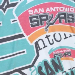 Apparel Mitchell & Ness T-Shirts & Tops-Jumbotron 2.0 Sublimated Ss Tee San Antonio Spurs