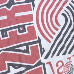 Apparel Mitchell & Ness T-Shirts & Tops-Jumbotron 2.0 Sublimated Ss Tee Portland Trail Blazers