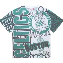 Apparel Mitchell & Ness T-Shirts & Tops-Jumbotron 2.0 Sublimated Ss Tee Boston Celtics