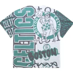 Apparel Mitchell & Ness T-Shirts & Tops-Jumbotron 2.0 Sublimated Ss Tee Boston Celtics