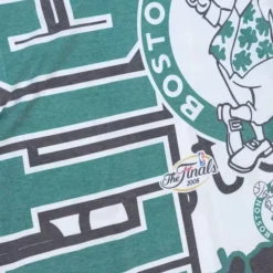 Apparel Mitchell & Ness T-Shirts & Tops-Jumbotron 2.0 Sublimated Ss Tee Boston Celtics
