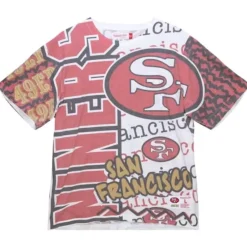 Apparel Mitchell & Ness T-Shirts & Tops-Jumbotron 2.0 Sublimated Ss Tee San Francisco 49Ers
