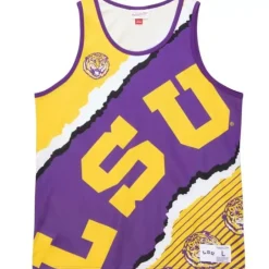 Apparel Mitchell & Ness T-Shirts & Tops-Jumbotron 2.0 Sublimated Tank Louisiana State University