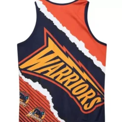 Apparel Mitchell & Ness T-Shirts & Tops-Jumbotron 2.0 Sublimated Tank Golden State Warriors