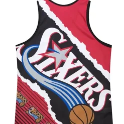 Apparel Mitchell & Ness T-Shirts & Tops-Jumbotron 2.0 Sublimated Tank Philadelphia 76Ers