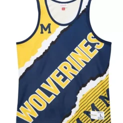 Apparel Mitchell & Ness T-Shirts & Tops-Jumbotron 2.0 Sublimated Tank University Of Michigan