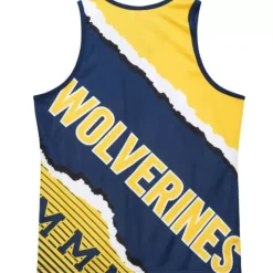 Apparel Mitchell & Ness T-Shirts & Tops-Jumbotron 2.0 Sublimated Tank University Of Michigan