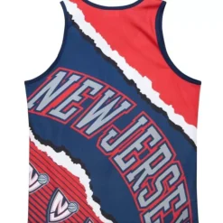 Apparel Mitchell & Ness T-Shirts & Tops-Jumbotron 2.0 Sublimated Tank New Jersey Nets