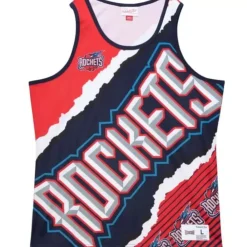 Apparel Mitchell & Ness T-Shirts & Tops-Jumbotron 2.0 Sublimated Tank Houston Rockets