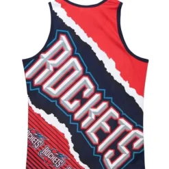 Apparel Mitchell & Ness T-Shirts & Tops-Jumbotron 2.0 Sublimated Tank Houston Rockets