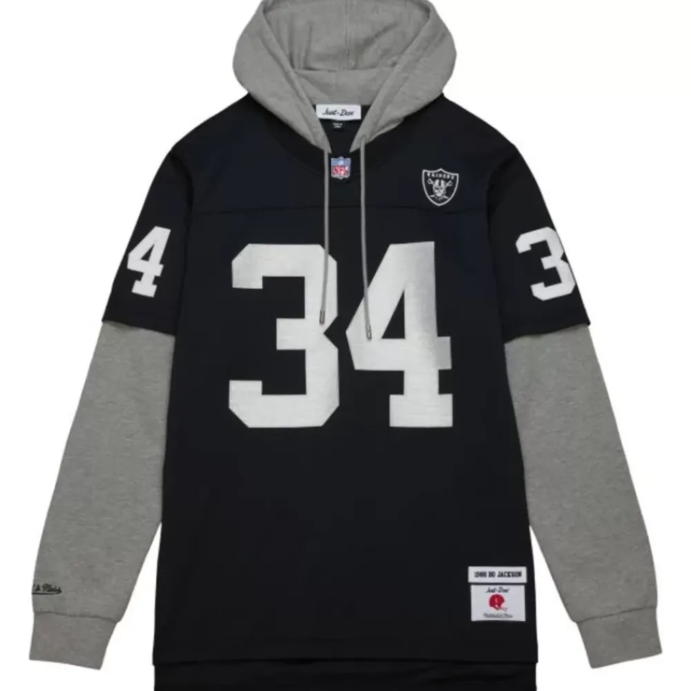 Jerseys Mitchell & Ness -Just Don Legacy Hoodie Jersey Los Angeles Raiders Bo Jackson