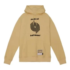 Apparel Mitchell & Ness Hoodies & Sweatshirts-Khaki Black Hoodie Portland Trail Blazers