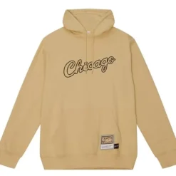 Apparel Mitchell & Ness Hoodies & Sweatshirts-Khaki Black Hoody Chicago Bulls